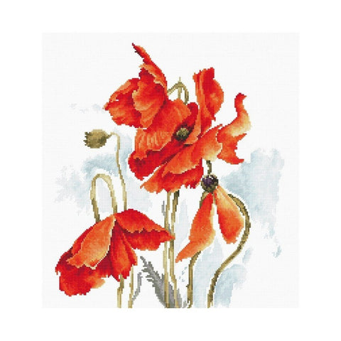 Siuvinėjimo rinkinys Luca-S The Poppies SB2374 24x28cm - kaSiulai.lt
