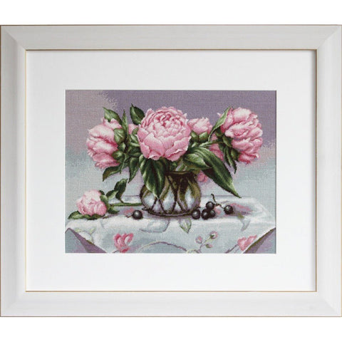 Siuvinėjimo rinkinys Luca-S Vase of peonies SG494 30x23cm - kaSiulai.lt