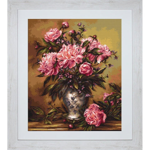 Siuvinėjimo rinkinys Luca-S Vase of Peonies SG543 24x29cm - kaSiulai.lt