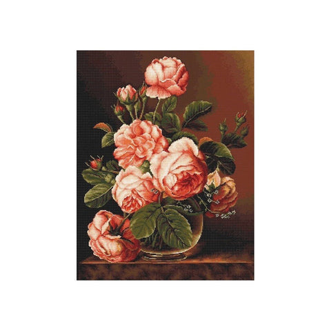 Siuvinėjimo rinkinys Luca-S Vase of roses SB488 34x43cm - kaSiulai.lt