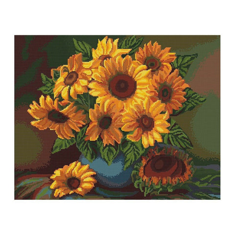 Siuvinėjimo rinkinys Luca-S Vase with Sunflowers SB440 39x31cm - kaSiulai.lt