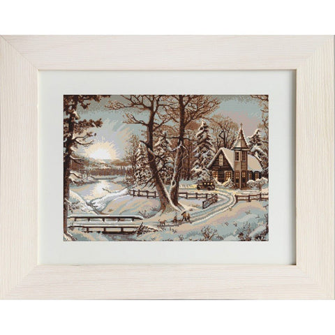 Siuvinėjimo rinkinys Luca-S Winter Landscape SG321 27x20cm - kaSiulai.lt