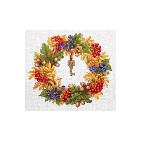 Siuvinėjimo rinkinys Merejka Autumn Wreath SK99 28x24.5cm - kaSiulai.lt