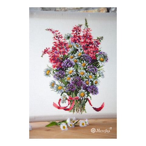 Siuvinėjimo rinkinys Merejka Field Flowers SK95 28x20cm - kaSiulai.lt