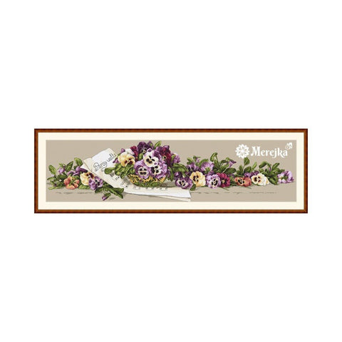 Siuvinėjimo rinkinys Merejka Pansy Waltz SK41 92x23cm - kaSiulai.lt