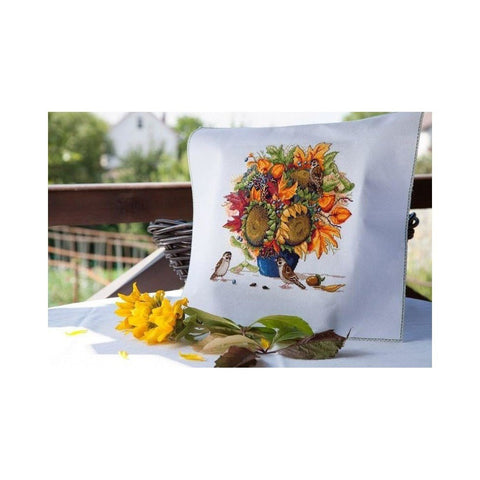 Siuvinėjimo rinkinys Merejka Sunflowers Autumn Bouquet SK80 28x28cm - kaSiulai.lt