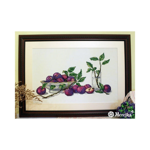 Siuvinėjimo rinkinys Merejka Sweet Plums SK04 41x26cm - kaSiulai.lt