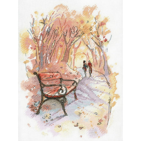 Siuvinėjimo Rinkinys MP Studija Autumn Promenade SA-003 27x20cm - kaSiulai.lt