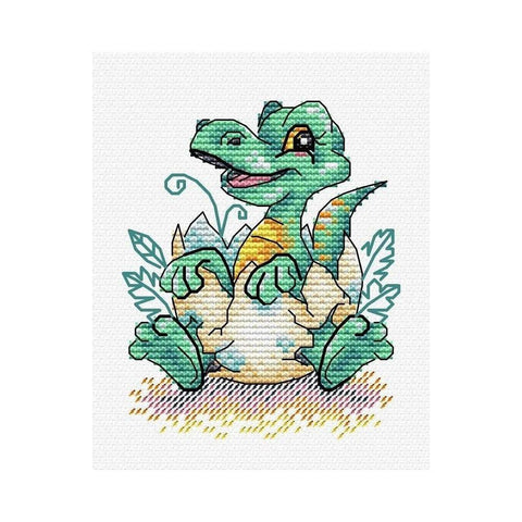 Siuvinėjimo Rinkinys MP Studija Baby Dinosaur SM-376 10x8cm - kaSiulai.lt