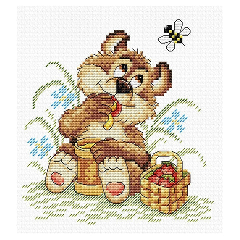 Siuvinėjimo Rinkinys MP Studija Bear Happiness SM-076 18x15cm - kaSiulai.lt