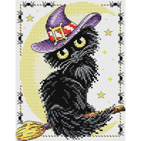 Siuvinėjimo Rinkinys MP Studija Black Cat Charm SM-295 18x14cm - kaSiulai.lt
