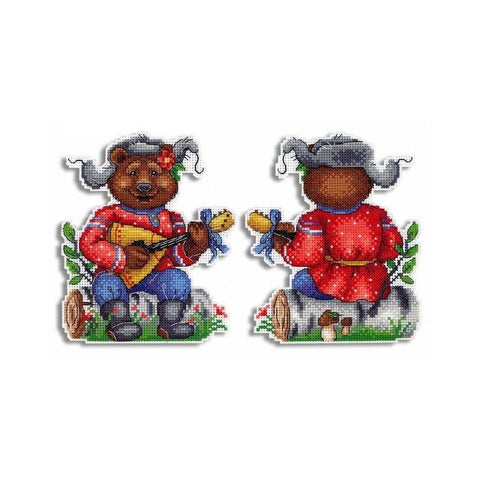 Siuvinėjimo Rinkinys MP Studija Cheerful Bear SR-415 15x12cm - kaSiulai.lt