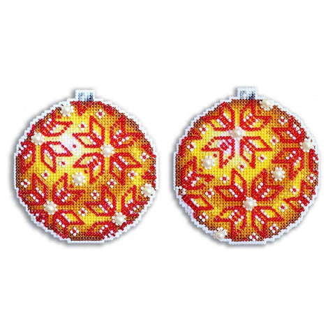 Siuvinėjimo Rinkinys MP Studija Christmas Tree Decoration - Amber SR-168 9x9cm - kaSiulai.lt
