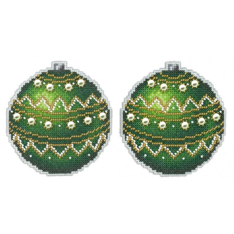 Siuvinėjimo Rinkinys MP Studija Christmas Tree Decoration - New Year Emerald SR-165 9x9cm - kaSiulai.lt