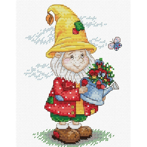 Siuvinėjimo Rinkinys MP Studija Dwarf in Yellow hat SM-133 18x14cm - kaSiulai.lt