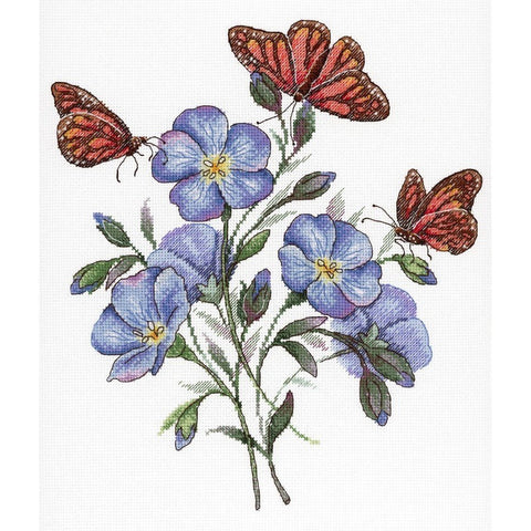 Siuvinėjimo Rinkinys MP Studija Flax Flower SNV-675 23x21cm - kaSiulai.lt