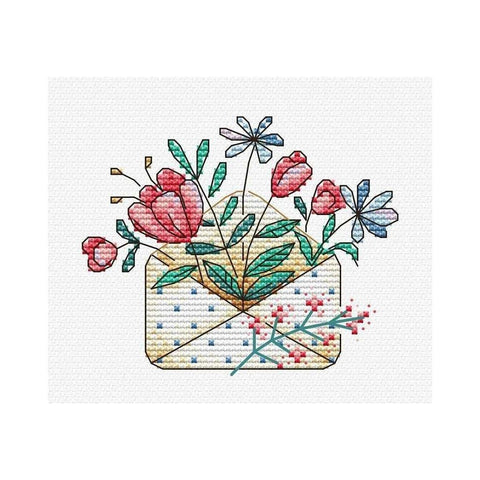 Siuvinėjimo Rinkinys MP Studija Flower Letter SM-375 8x10cm - kaSiulai.lt