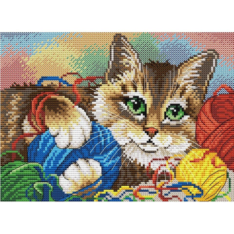 Siuvinėjimo Rinkinys MP Studija Kitten SM-032 16x22cm - kaSiulai.lt