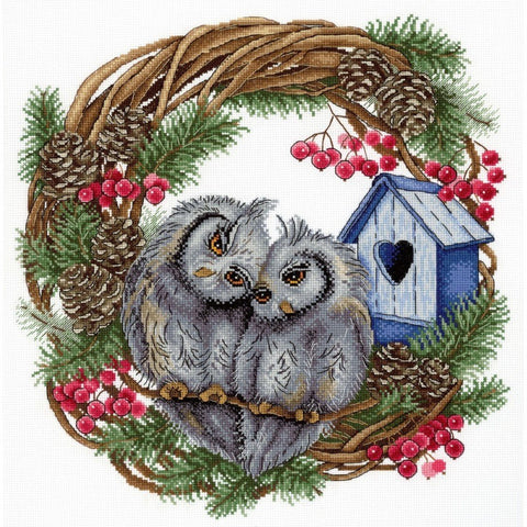 Siuvinėjimo Rinkinys MP Studija Owl Devotion SNV-712 30x28cm - kaSiulai.lt