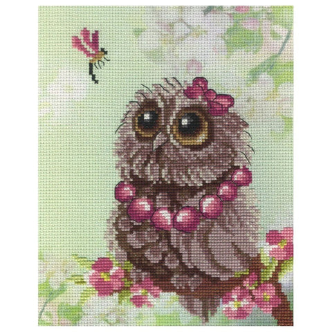 Siuvinėjimo Rinkinys MP Studija Owl - Spring SRK-304 20x20cm - kaSiulai.lt