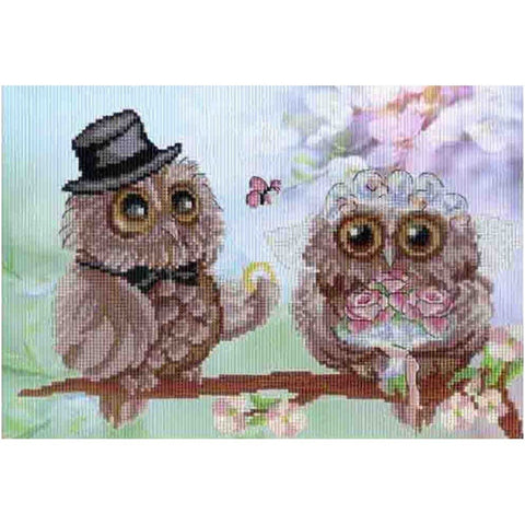 Siuvinėjimo Rinkinys MP Studija Owl Wedding SRK-323 21x30cm - kaSiulai.lt