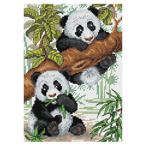 Siuvinėjimo Rinkinys MP Studija Pandas SM-050 22x16cm - kaSiulai.lt