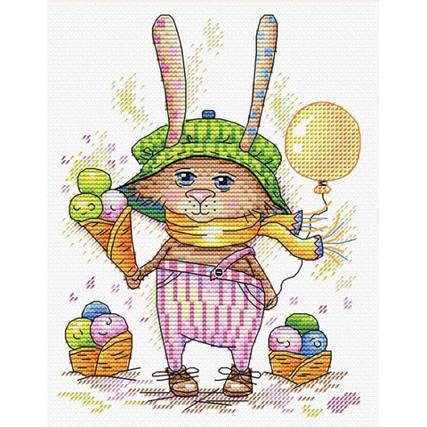 Siuvinėjimo Rinkinys MP Studija Rabbit with Icecream SM-177 19x15cm - kaSiulai.lt