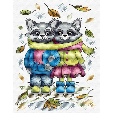Siuvinėjimo Rinkinys MP Studija Racoons SM-217 18x14cm - kaSiulai.lt