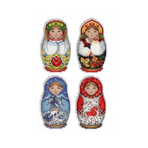 Siuvinėjimo Rinkinys MP Studija Russian Dolls. Magnets SR-337 9x5cm - kaSiulai.lt
