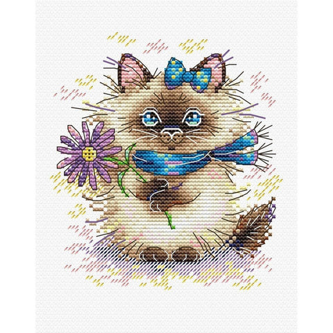 Siuvinėjimo Rinkinys MP Studija Sweet Kitty SM-357 13x12cm - kaSiulai.lt