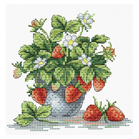 Siuvinėjimo Rinkinys MP Studija Tasty Strawberry SM-066 15x18cm - kaSiulai.lt