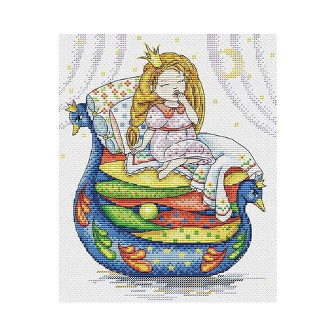 Siuvinėjimo Rinkinys MP Studija The Princess and the Pea SM-136 23x18cm - kaSiulai.lt