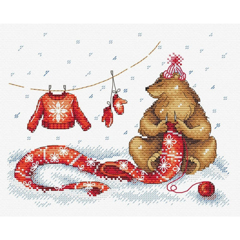 Siuvinėjimo Rinkinys MP Studija Time to Wrap Up Warm! SM-328 18x22cm - kaSiulai.lt