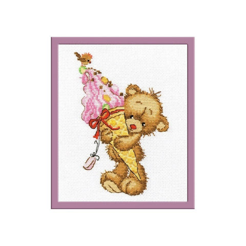 Siuvinėjimo rinkinys Oven Bear with Icecream S740 12x17cm - kaSiulai.lt