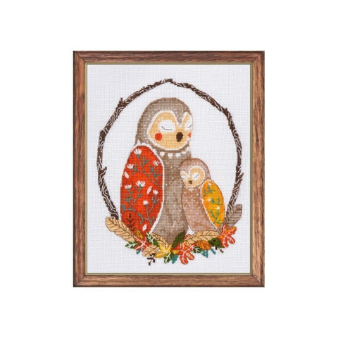 Siuvinėjimo rinkinys Oven Owls S959 15x19cm - kaSiulai.lt