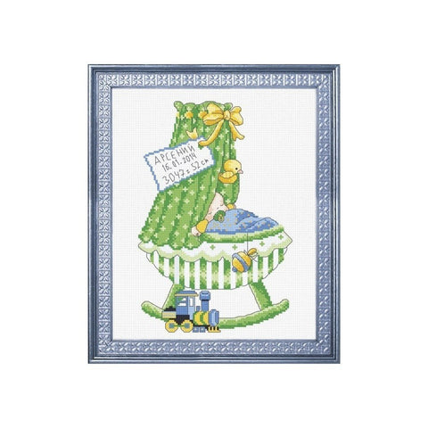 Siuvinėjimo rinkinys Oven Sampler with bed (boy) S622 16x25cm - kaSiulai.lt