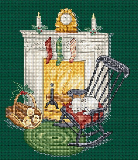 Siuvinėjimo rinkinys Resting by the chimney 15x17cm SLETIL8224 - 🧶kaSiulai.lt