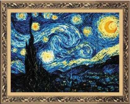 Siuvinėjimo rinkinys Riolis 1088 Naktis (pagal V. van Gogą) - kaSiulai.lt