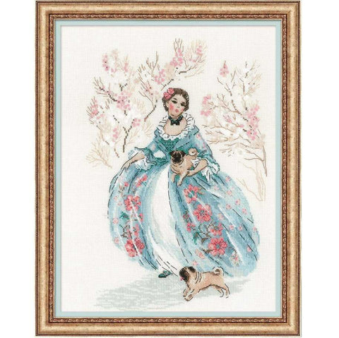 Siuvinėjimo rinkinys Riolis 1723 Pasivaikščiojimas. Rococo - kaSiulai.lt