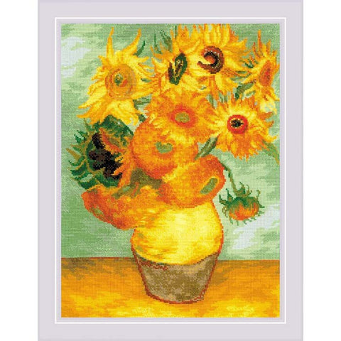 Siuvinėjimo rinkinys Riolis 2032 Saulėgrąžos (pagal Van Gogh paveikslą) - kaSiulai.lt