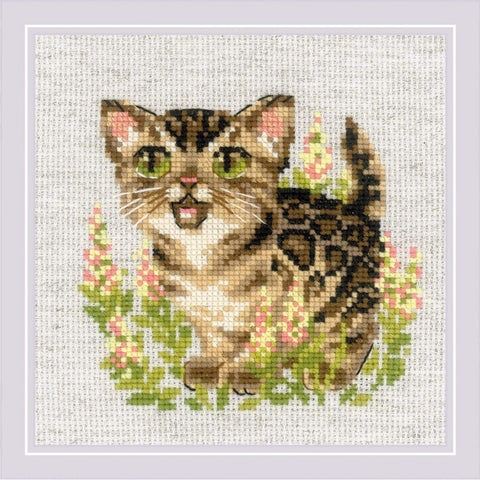 Siuvinėjimo rinkinys RIOLIS Bengal Kitten 2119 15x15cm - kaSiulai.lt