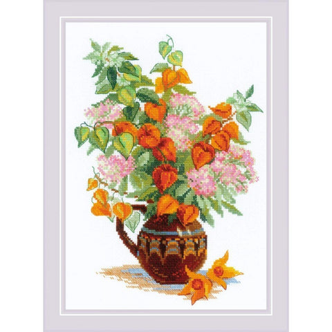 Siuvinėjimo rinkinys RIOLIS Bouquet with Physalis 2086 21x30cm - kaSiulai.lt