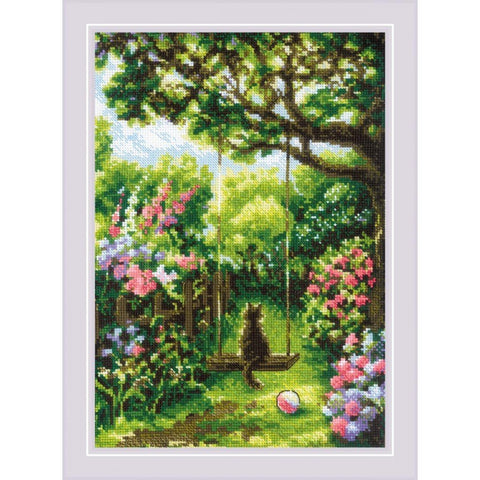 Siuvinėjimo rinkinys RIOLIS Garden Swing 2114 21x30cm - kaSiulai.lt