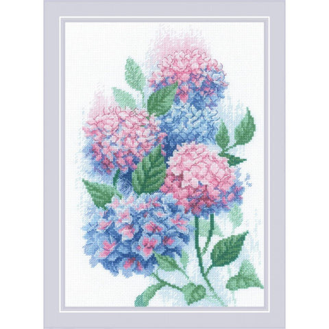 Siuvinėjimo rinkinys RIOLIS Graceful Hydrangeas 2139 21x30cm - kaSiulai.lt