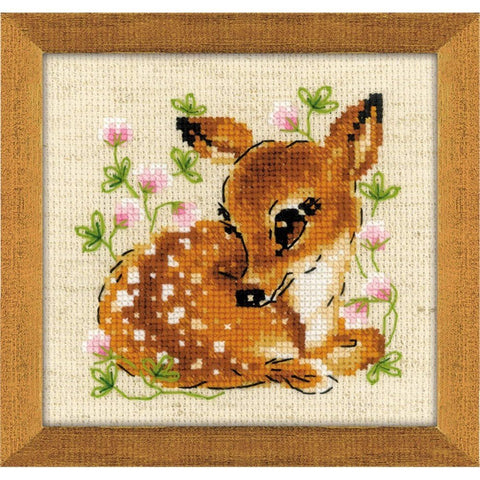 Siuvinėjimo rinkinys RIOLIS Little Deer 1777 13x13cm - kaSiulai.lt