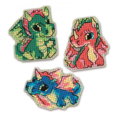 Siuvinėjimo rinkinys RIOLIS Little Dragons 2145AC 15x15cm - kaSiulai.lt