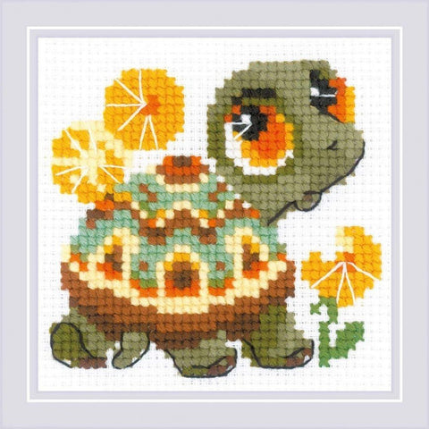 Siuvinėjimo rinkinys RIOLIS Little Turtle 1795 10x10cm - kaSiulai.lt
