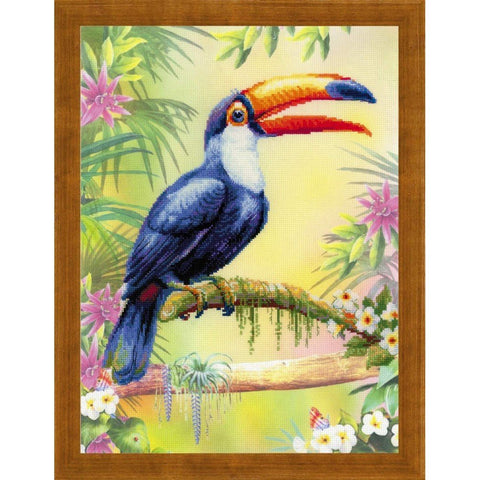 Siuvinėjimo rinkinys RIOLIS Toucan 0077 PT 30x40cm - kaSiulai.lt