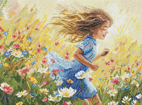 Siuvinėjimo kryželiu rinkinys „Greičiau už vėją“ 25,5 x 19,5 cm