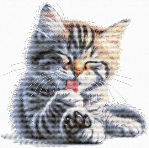 Siuvinėjimo kryželiu rinkinys „Minkštos letenėlės“ 27 x 27,5 cm